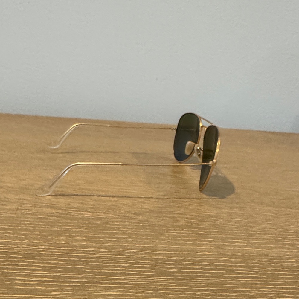 Ray-Ban Gold Frame with Blue Lenses Sunglasses - Picture 2 of 4